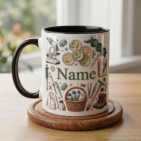 Personalized Biologist Mug 3D: Faux 3D Effect Science Lover Gift