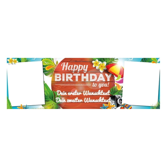 Personalized Birthday Banner with Custom Texts and Photos for Surprise Celebrations Durable Polyester Material with Satin Finish and Sturdy Packaging Red