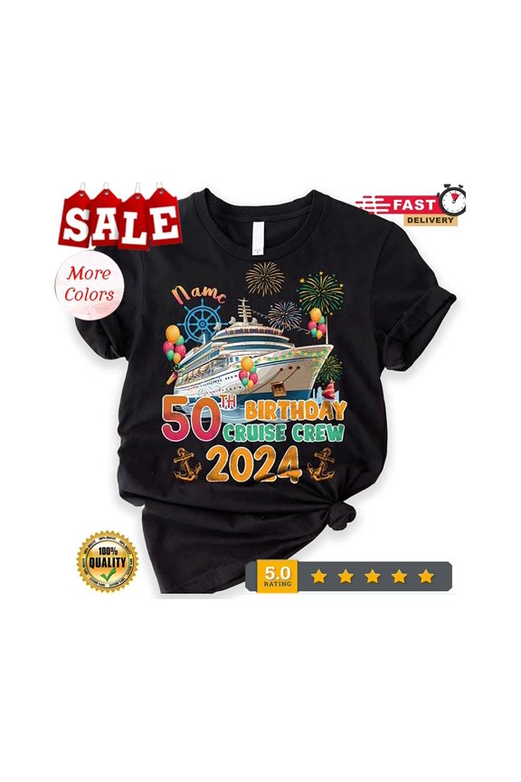 Personalized Birthday Cruise Shirts With Names, Custom 50th Birthday Cruise S...