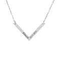 thumbnail image 1 of Personalized Birthday Day Gift for Wife Women's Stainless Steel V Bar Pendant Gift for Mom Girlfriend Fiancee Engravable Couple Name Necklace Birthday Jewelry Free Gift Box SHIPS NEXT DAY, 1 of 2