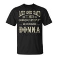 thumbnail image 1 of Personalized Birthday Gift Idea For Person Named Donna Unisex TShirt, 1 of 6