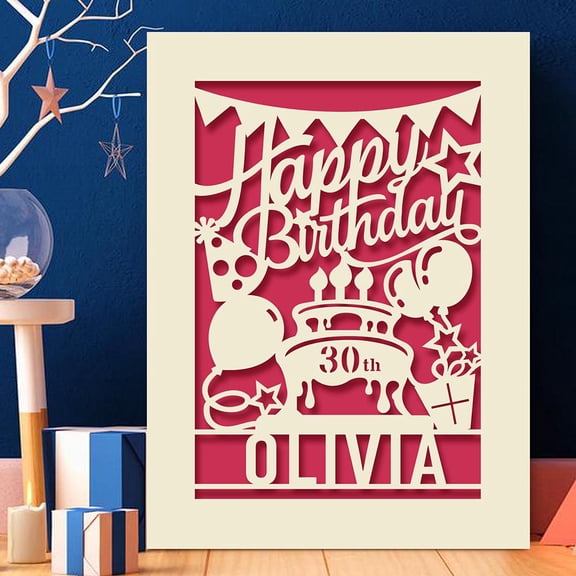 Personalized Birthday Greeting Card, Color Inside with Envelope, Gift for Her Him Daughter Son Friend Family, Custom Any Name Any Age