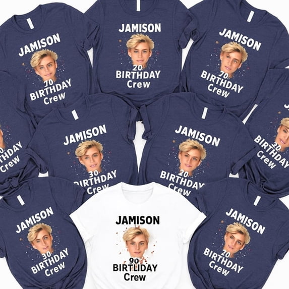Personalized Birthday Photo TShirt Custom Face Name Tee
