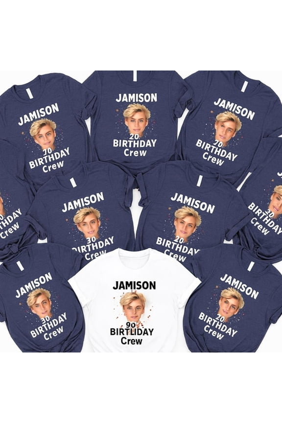 Personalized Birthday Photo TShirt Custom Face Name Tee