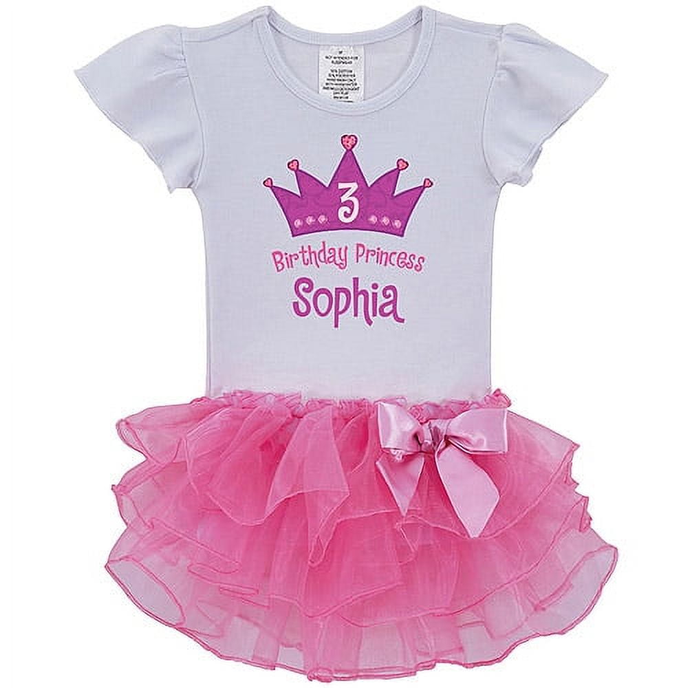 Personalized Birthday Princess Tutu Tee - 2T, 3T, 4T, 5/6T