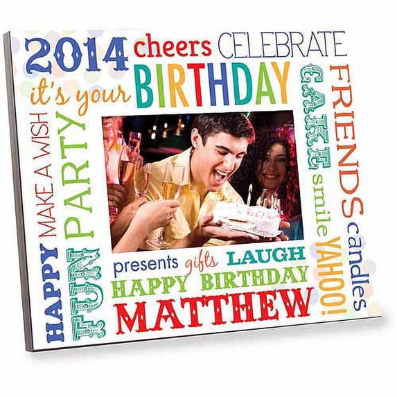 Personalized Birthday Words Frame