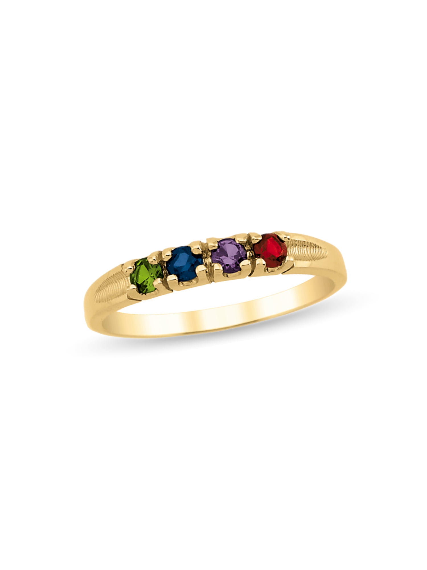 Personalized Birthstone Family Ring in 10K Gold by Jewlster
