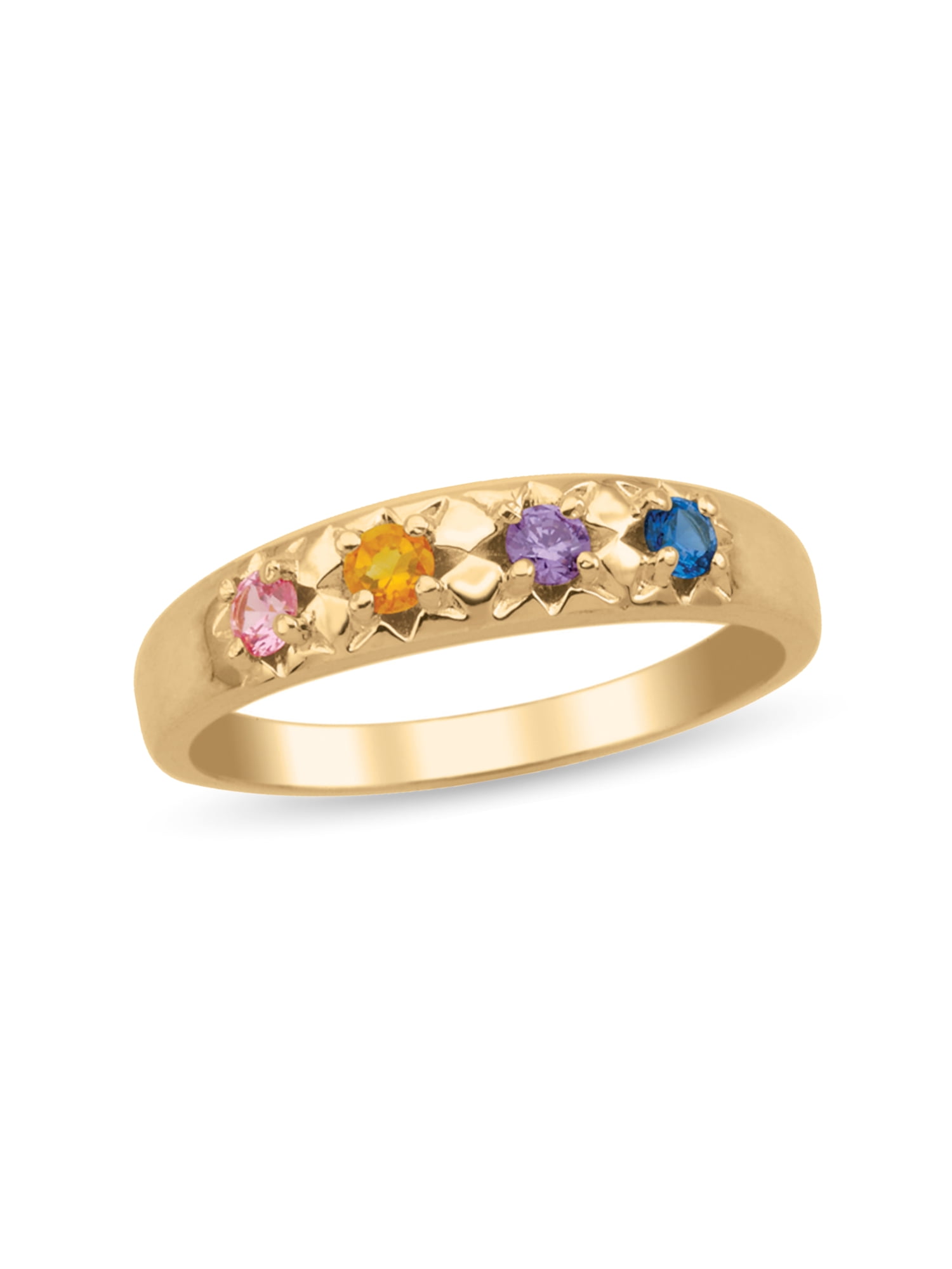 Personalized Birthstone Family Ring in 14K Gold by Jewlster