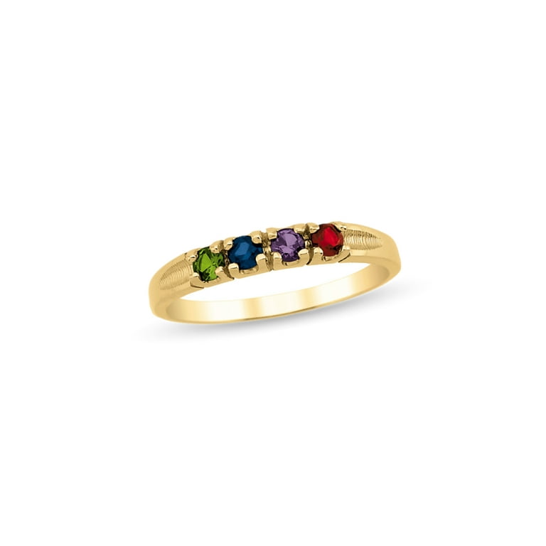 Personalized Birthstone Family Ring in 14k Gold