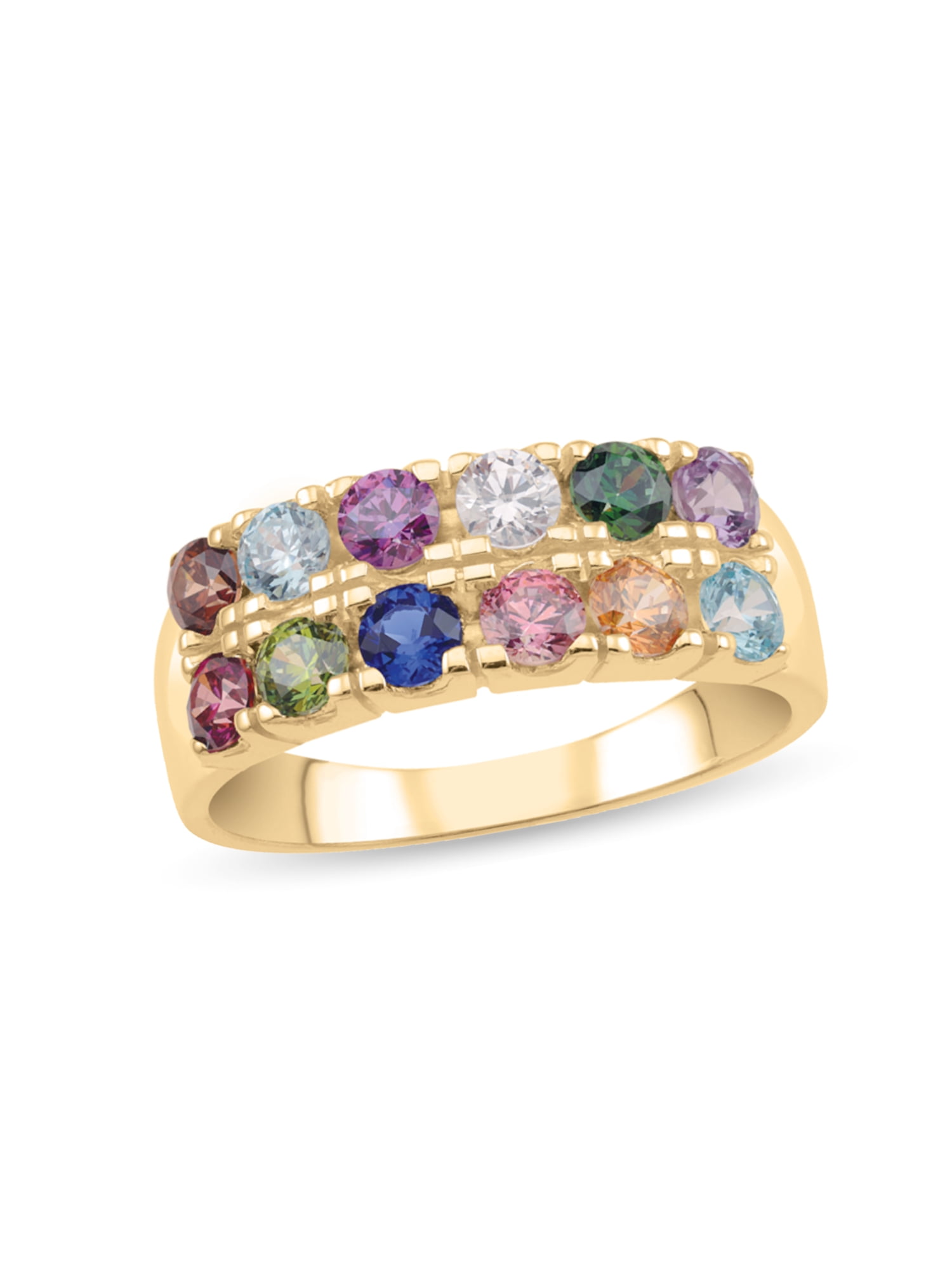 Personalized Birthstone Family Ring in 14K Gold by Jewlster