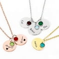 thumbnail image 1 of Personalized Birthstone Necklace for Mom with Kids’ Names, Custom Engraved Name Necklace for Grandma, Family Jewelry Gift for Mother’s Day, Birthday, Christmas – Custom Jewelry for Women, 1 of 8