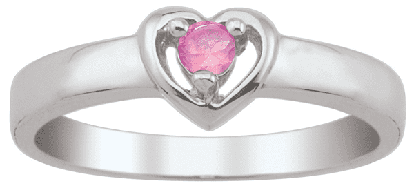 Jewlster Sterling Silver Personalized Birthstone Ring for Women