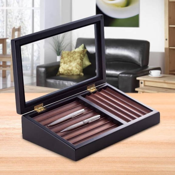 Personalized Black & Burgundy Pen Box