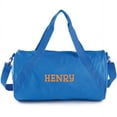Personalized Black Duffle Bag in Black, Blue, Pink or Red