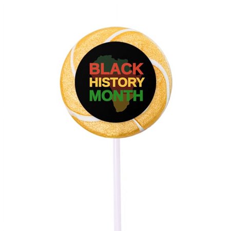 Personalized Black History Month Candy Swirly Pop (24 Pack)