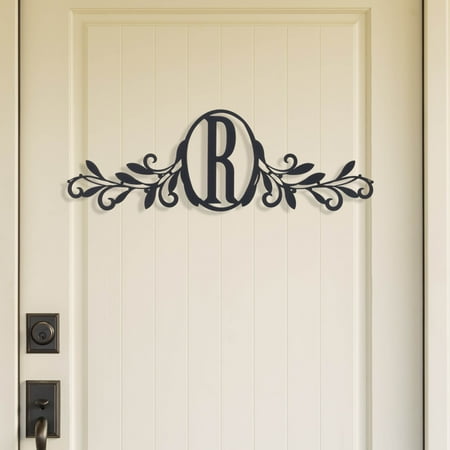 Personalized Black Initial Door Plaque