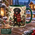 Cur Gift Personalized Black Labrador Christmas Mug, Dog Lover Gift - Walmart.com