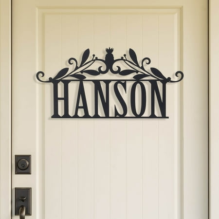Personalized Black Name Door Plaque
