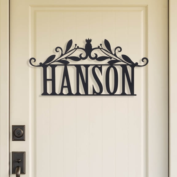 Personalized Black Name Door Plaque