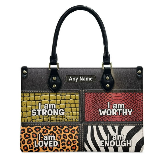 Personalized Black Queen Leather Bag, Gift for African American, Afro Black Girl, Mother's Day Gift, Church Bags for Women, Bible Bag, Purses For Moms, Personalized Bags 3GP0mh