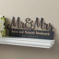 thumbnail image 1 of Personalized Black Wood Plaque - Mr. and Mrs., 1 of 1