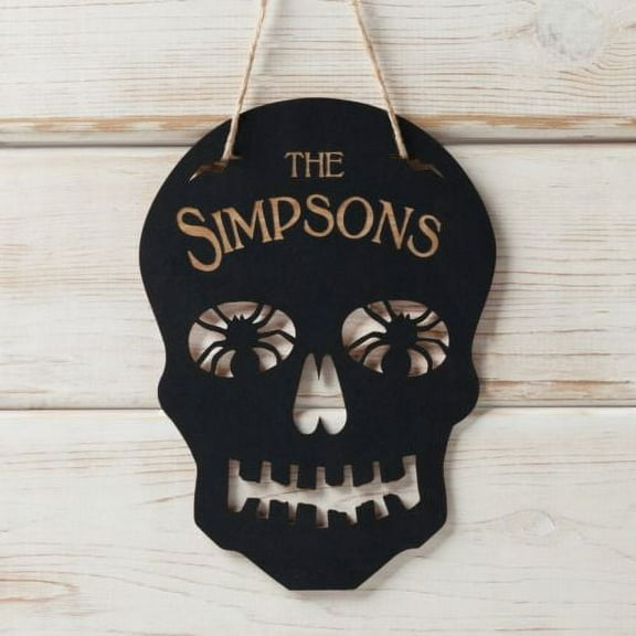 Personalized Black Wood Skull