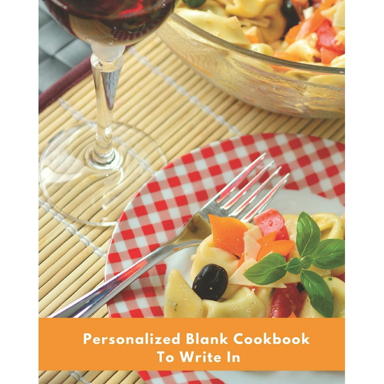Blank recipe book with photo: Empty Organizer and Cookbook to
