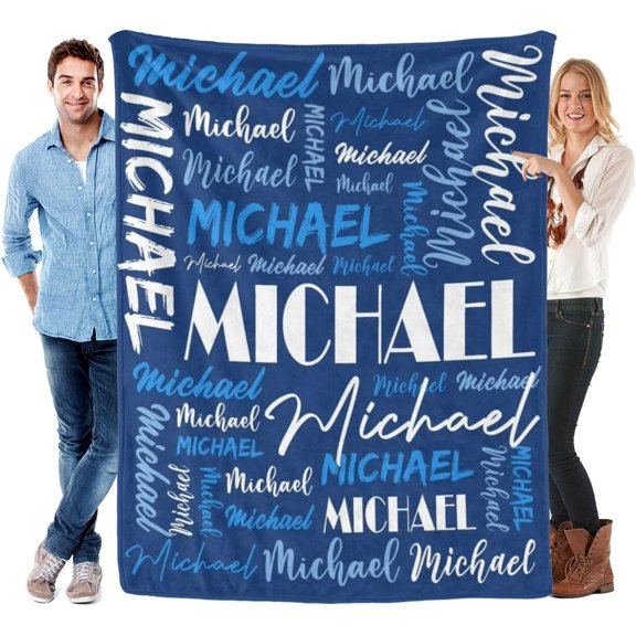 Personalized Blanket for Adult Customized Name Blanket Flannel Custom Blanket with Name Personalized Name Blanket and Throw Name Blankets Personalized Adult