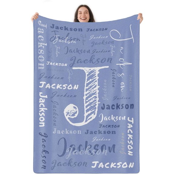 Personalized Blanket - Custom Blanket with Name, Personalized Blankets and Throws with Name , Customized Flannel Blankets Birthday
