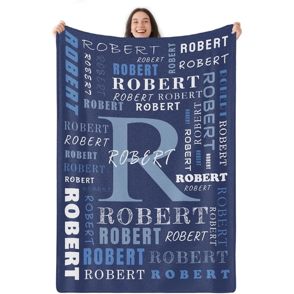Personalized Blanket - Custom Blanket with Name, Personalized Blankets and Throws with Name, Customized Flannel Blankets Birthday