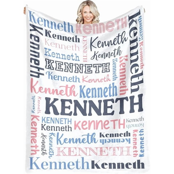 Personalized Blanket for Kids Adults Personalized Name Blanket Custom Blanket with Name for Girls Boys Customized Super Soft Flannel Blankets Throws