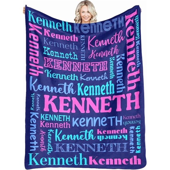 Personalized Blanket for Kids Adults Personalized Name Blanket Custom Blanket with Name for Girls Boys Customized Super Soft Flannel Blankets Throws