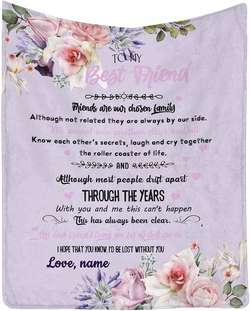 Personalized Best Friends Quilt/Fleece Blanket - Gift for BFF - I love you to the moon and back