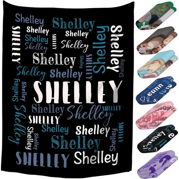 Personalized Blanket with Photo Text Custom Picture Throw Blanket Kids Adult Customized Blankets Gifts for Christmas Birthday