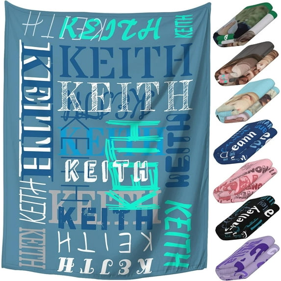 Personalized Blanket with Photo Text Custom Picture Throw Blanket Kids Adult Customized Blankets Gifts for Christmas Birthday
