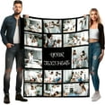 thumbnail image 1 of Personalized Blankets for Adults with 10 Photos and Words | Extra Large Customized Blanket for Bed | Customizable Picture Blankets for Birthday Gift 60"X80" Blankets, 1 of 5