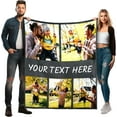 thumbnail image 1 of Personalized Blankets for Adults with 10 Photos and Words | Extra Large Customized Blanket for Bed | Customizable Picture Blankets for Birthday Gift 60"X80" Blankets, 1 of 5