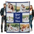 thumbnail image 1 of Personalized Blankets for Adults with 10 Photos and Words | Extra Large Customized Blanket for Bed | Customizable Picture Blankets for Birthday Gift 60"X80" Blankets, 1 of 5