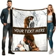 thumbnail image 1 of Personalized Blankets for Adults with 10 Photos and Words | Optional Custom Sherpa Blanket | Extra Large Customized Blanket for Bed | Customizable Picture Blankets for Birthday Gift 60"X80", 1 of 6