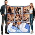 thumbnail image 1 of Personalized Blankets for Adults with 10 Photos and Words | Optional Custom Sherpa Blanket | Extra Large Customized Blanket for Bed | Customizable Picture Blankets for Birthday Gift 60"X80", 1 of 6