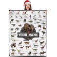 thumbnail image 1 of Personalized Blankets with Name Customized Kids Blankets for Girls Boys Adults Throw Blankets for Bedroom Decor Christmas Birthday Gift(Dinosaur 3D, 40"×50"), 1 of 5