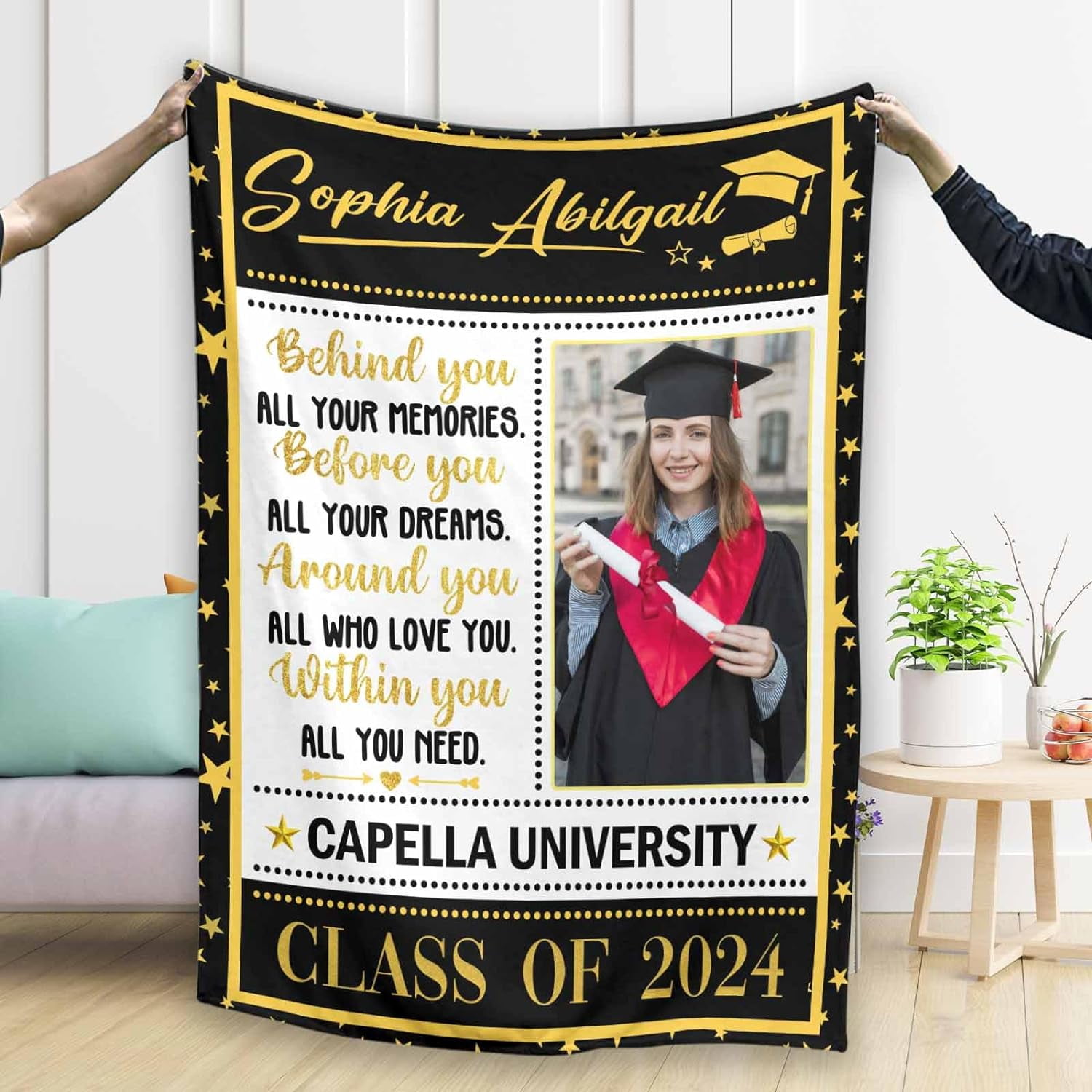 Personalized Blankets with Picture Made In USA Photo Blanket for