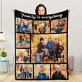 thumbnail image 1 of Personalized Blankets and Throws Custom Blankets with Photo Text Customized 1-20 Pictures Blanket for Couple Mom Dad Friend Personalized Gifts for Birthday Christmas Wedding Anniversary Blankets, 1 of 5