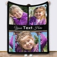thumbnail image 1 of Personalized Blankets and Throws Photo Blanket Customized Using My Own Photos Customized Blanket Collage Blanket Customized Blankets, 1 of 5