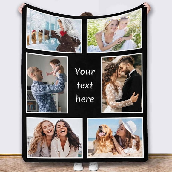 Personalized Blankets and Throws Photo Blanket Customized Using My Own Photos Customized Blanket Collage Blanket Customized