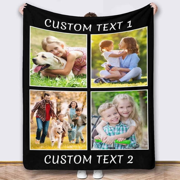 Personalized Blankets and Throws Photo Blanket Customized Using My Own Photos Customized Blanket Collage Blanket Customized