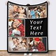 thumbnail image 1 of Personalized Blankets and Throws Photo Blanket Customized Using My Own Photos Customized Blanket Collage Blanket Customized, 1 of 6