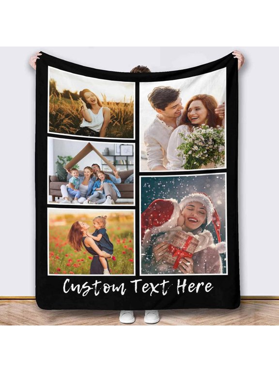 Personalized Blankets and Throws Photo Blanket Customized Using My Own Photos Customized Blanket Collage Blanket Customized