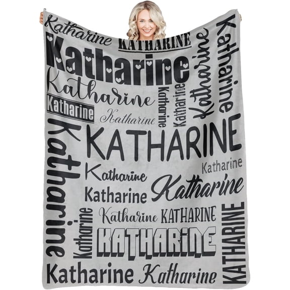 Personalized Blankets with Name Custom Blanket for Adult Kids Baby Customized Blanket Monogrammed Blankets Gifts for Women Men Girls Boys