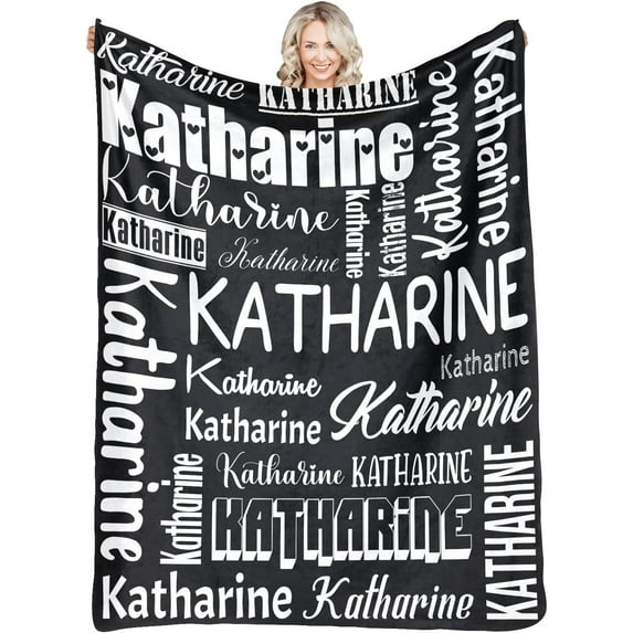 Personalized Blankets with Name Custom Blanket for Adult Kids Baby Customized Blanket Monogrammed Blankets Gifts for Women Men Girls Boys